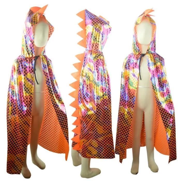 Tutukyle Cape Dinosaure Enfant – 9Pcs Déguisement Dinosaure Avec Cape, Masque, Gants, Bracelets – Carnaval Halloween Cosplay
