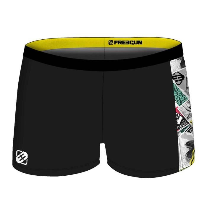 Maillot de Bain Garcon EVT Crew Freegun Noir 12 14 ans Tissu elastique