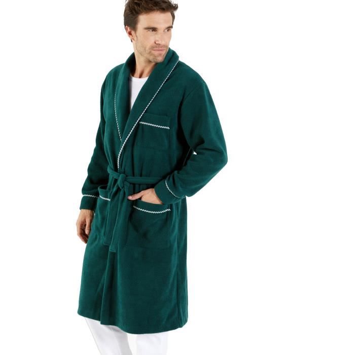 Robe De Chambre Polaire Vert Achat Vente Robe De Chambre