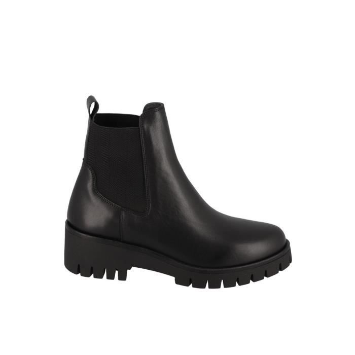 bottines noires semelle epaisse