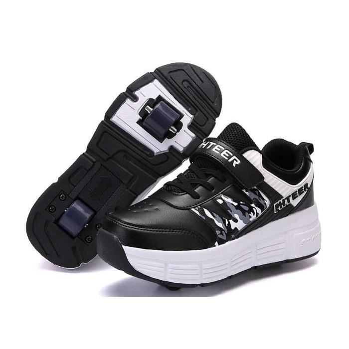 Chaussures à Roulettes Enfants - Marque - Modèle - Noir - Lacets - Cuir -  Achat / Vente Chaussures à Roulettes Enfants - Marque - Modèle - Noir -  Lacets - Cuir - Cdiscount
