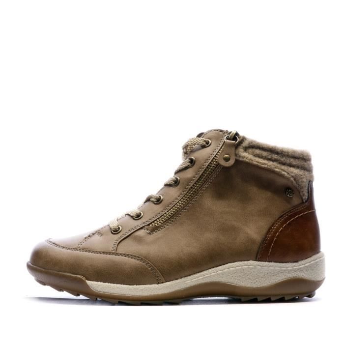 Baskets montantes Marron Femme Relife Jestor Brown Cdiscount Chaussures