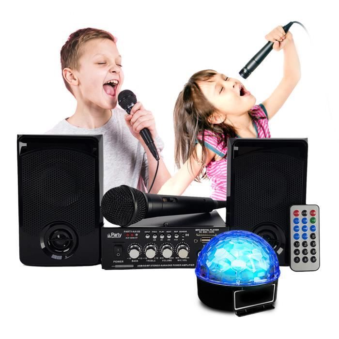 Kit Karaoké Party Sound & Light PARTY-KA100, USB SD et Bluetooth -  Cdiscount TV Son Photo
