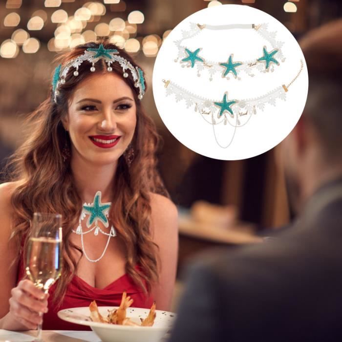 2pcs bandeau de sir ne bijoux de de mariage boh me collier de