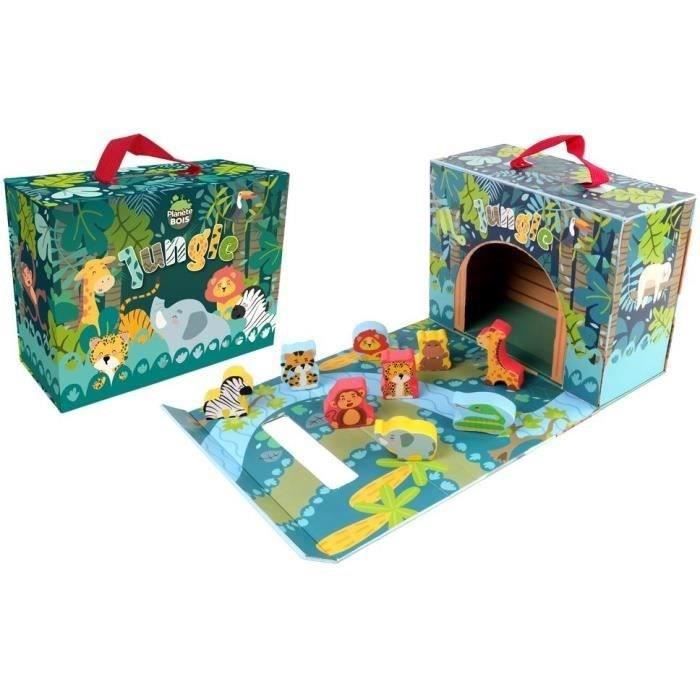 Maison de Jeu Safari - PLANÈTE BOIS - FSC - 10 Pièces - Jeu Enfant - Dès 18 Mois