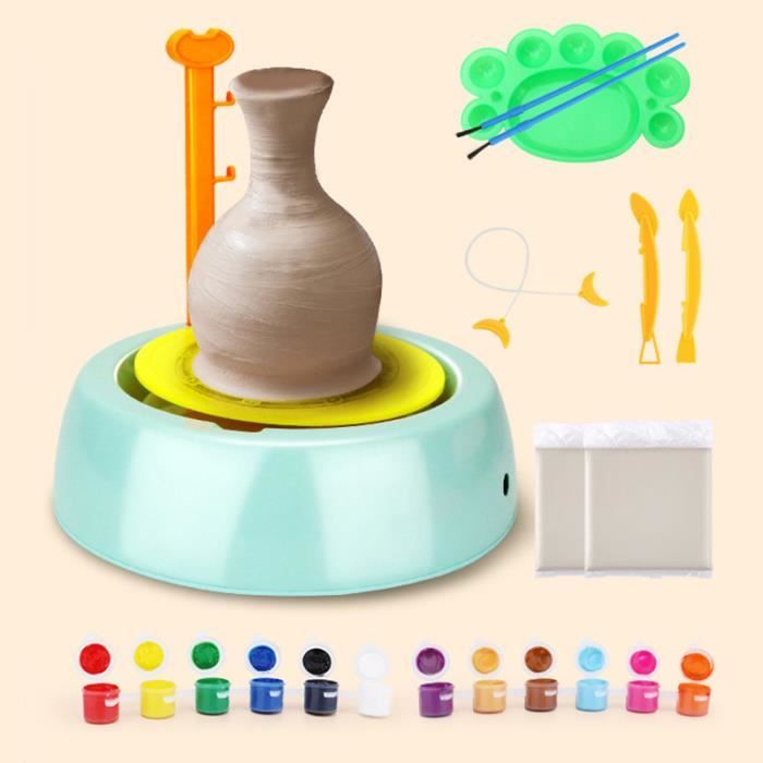 Mini machine à poterie électrique, poterie domestique, jouet exécutif, jeu  coule, bricolage, artisanat, kit en céramique