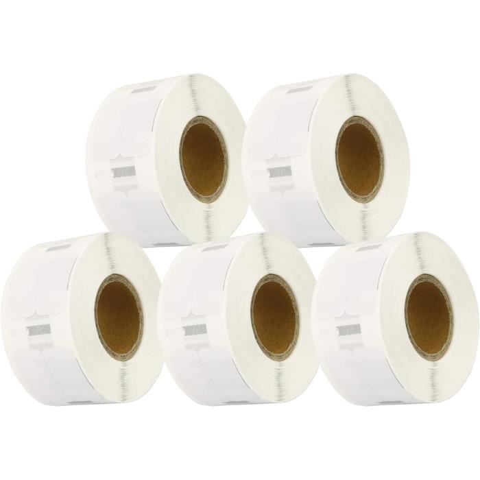 5 Compatibles Rollos 11353 S0722530 12mm X 24mm Etiquetas Para Dymo