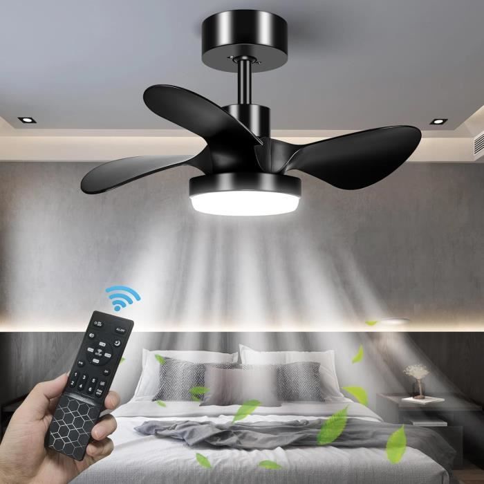 Ventilateur De Plafond à LED 6 Vitesses Fan Silencieux Avec Dimmable Eclairage Lampe 90965223