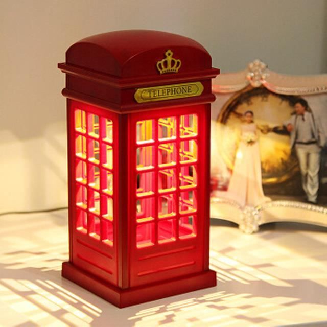 1pcs Vintage London Telephone Booth Usb Concu Charge Led Lampe De Nuit Tactile Dimmable Lampe De Bureau Pour Home Office Decoration Achat Vente Veilleuse 1pcs Vintage London Telepho Cdiscount