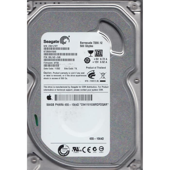 ST3500418AS – SEAGATE HDD 500GB SATA II 7.2K 3.5