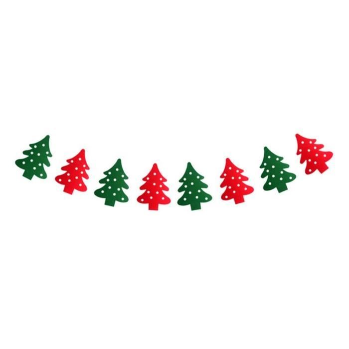 Bannière Noël Guirlande Banderole Fanions Motif Petit Arbre De Noël En  Tissu Décoration Pour Noël Fête Décoration De Jar - Cdiscount Maison