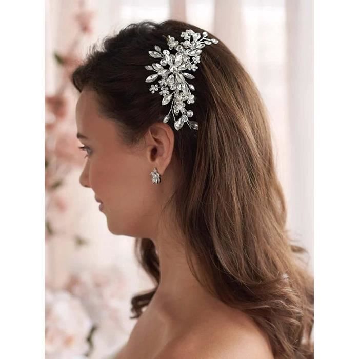 Bufenia Bandeau Cheveux Mariée Strass Cristal - Accessoire Élégant Pour Mariage - Cadeau