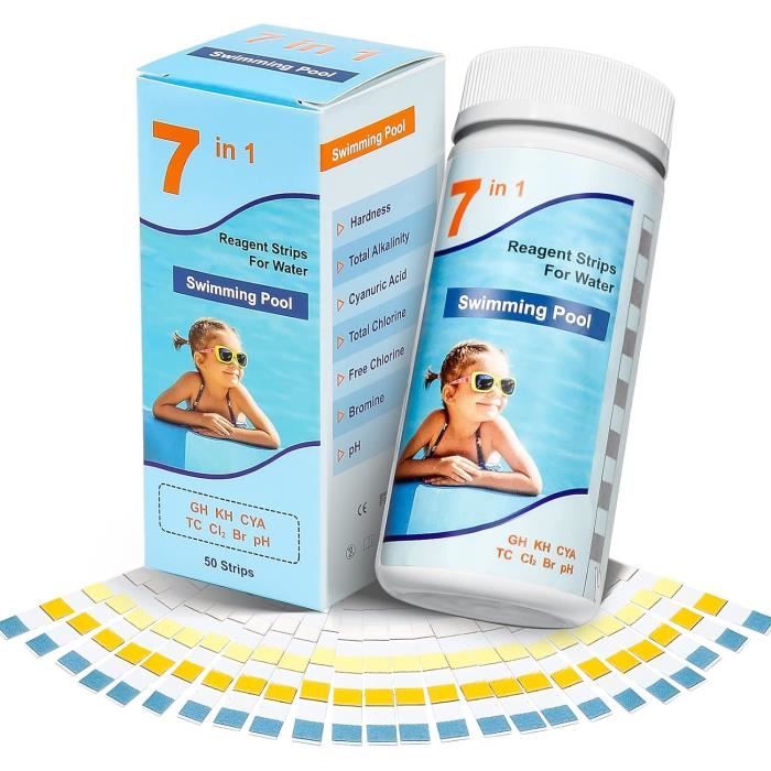 Recharges Réactives Pour Testeur Chlore Et PH Piscine - 2 Flacons Gouttes - Compatible La Plupart Des Kits Manuels - Marque SIQUA