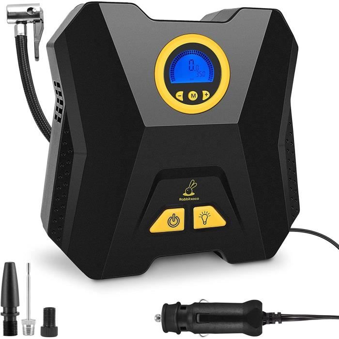 Gonfleur Pneus Voiture 12V Numérique - Arrêt Auto 150 PSI - Urgence & Vélo - 4
