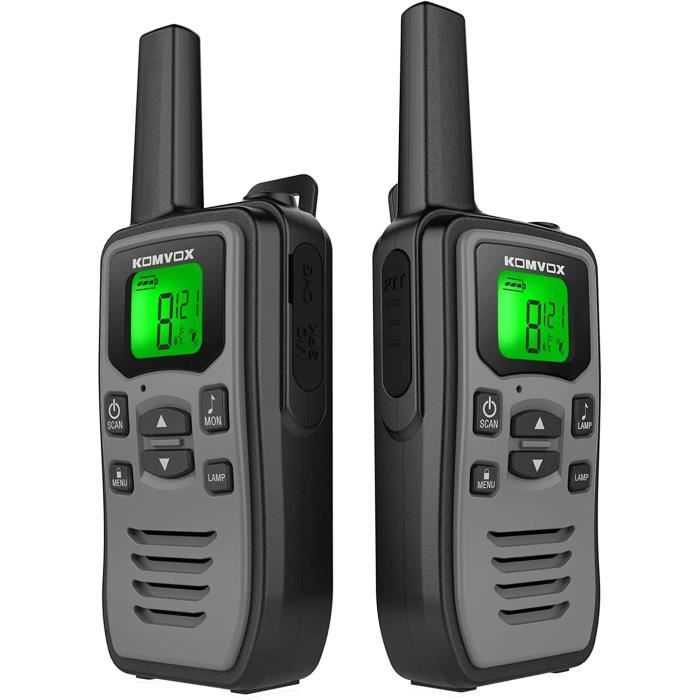 Talkie Walkie Professionnel Rechargeable USB,16 Canaux 142 Codes VOX