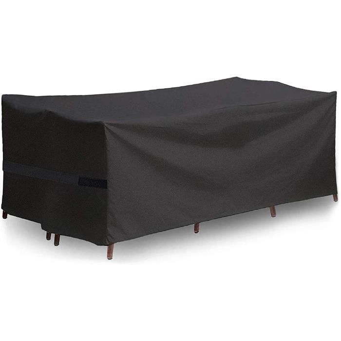 Housse De Protection Pour Table De Jardin Rectangulaire - 140x75x105 Cm - Imperméable, Anti-UV, Oxford 420D - 10