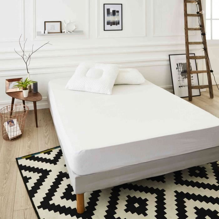 SWEETNIGHT Protège-matelas PREMIUM NIKOS 90x190 / 200 cm - Blanc