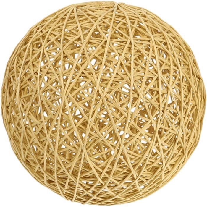 Iplusmile Abat-jour Rotin Tissé Main Bambou Naturel