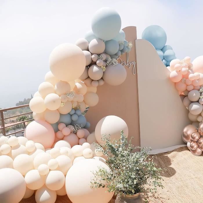 Arche De Ballons Marine, Rose Et Argentée – 94 Pièces Pour Une Déco De Fête Inoubliable