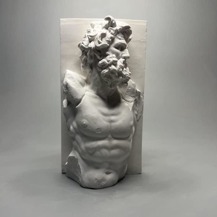 Statue De David Grec Classique, Sculpture Tête Buste, Bibliothèque De Bureau, Décoration De