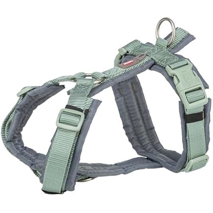 Harnais pour Chien - TRIXIE - Premium Trekking - Sauge Vert/Graphite - 44-53x2 cm - Confort Optimal Harnais pour Chien - TRIXIE - Premium Trekking - Sauge Vert/Graphite - 44-53x2 cm - Confort Optimal