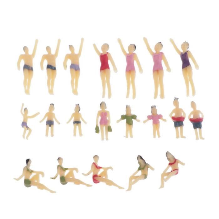 Lot De 100 Figurines Blanches Non Peintes 1:100 - Personnages Miniatures Pour Maquettes Et Maisons De Poupée