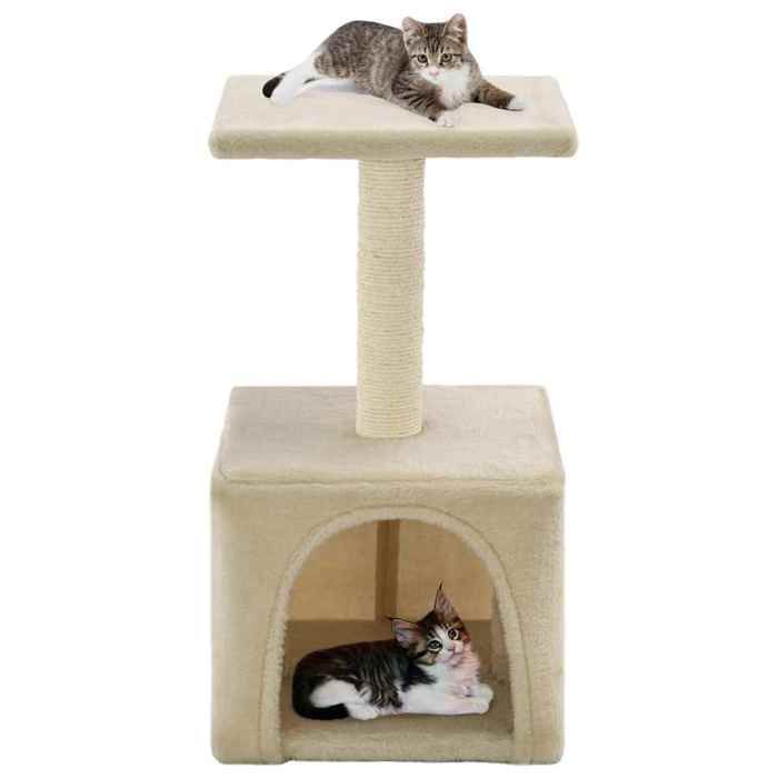 Arbre À Chat vidaXL – Multi-niveaux, 2 Paniers, Tunnel, Griffoirs Sisal - vue 8