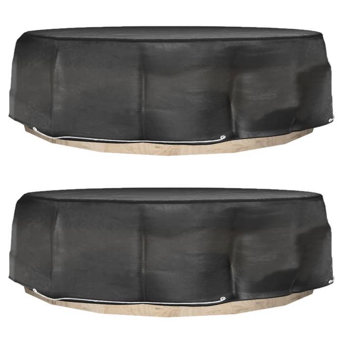 vidaXL Housses rondes pour salon îlot 2 pcs Ø188x50 cm - vue 2