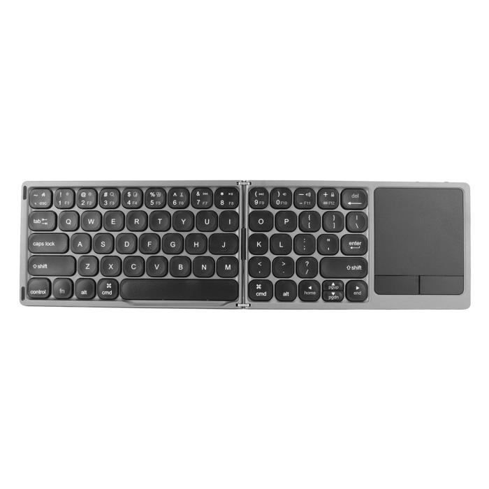 Clavier Bluetooth QWERTY sans fil pliable avec pavé tactile FK039, 64 touches, blanc, noir - Alger Algérie