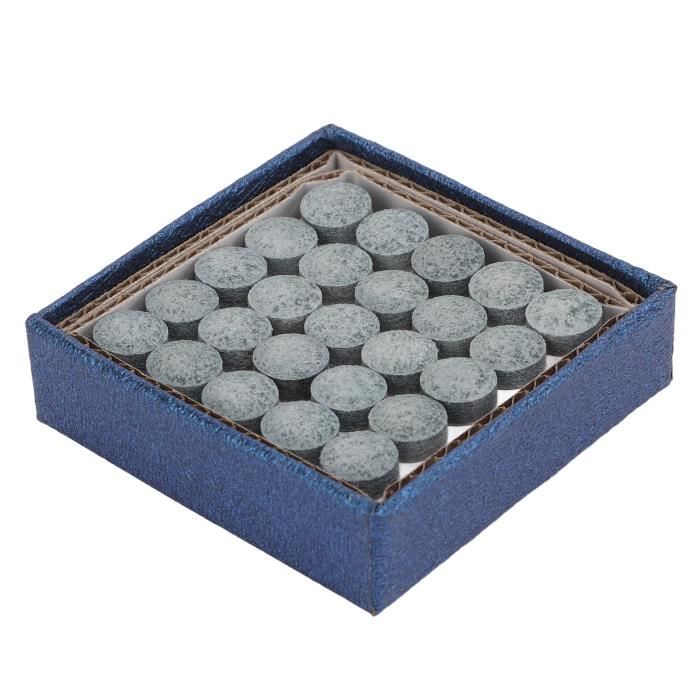Lot de 50 pointes de queue de billard en cuir bleu de 13 mm, pointes de rechange avec boîte de rangement pour queues de billard et snooker Lot de 50 pointes de queue de billard en cuir bleu de 13 mm, pointes de rechange avec boîte de rangement pour queues de billard et snooker