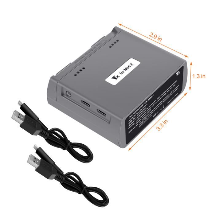 Gray Chargeur de batterie bidirectionnel pour DJI Mini 2Mini SE Hub ...