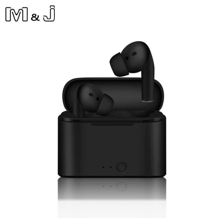 Oreillette Bluetooth sans Fil 50 Reillette Bluetooth Antibruit 2 Micros
