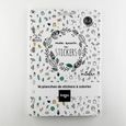 Mini Stickers Bullet Journal À Colorier - TOGA - 16 planches mensuelles et trackers noir et blanc-1