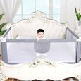 ERROLVES® Barrière de lit bebe, L 150 cm Protection contre chutes - hauteur réglable 70-105cm, Sécurité de lit pour enfant-1