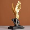 Creative Angel Wing Figurine Vivid 3D Angel Statue Art Chambre Salon Bureau Table Jardin Décoration Ornement Aile d'or-1