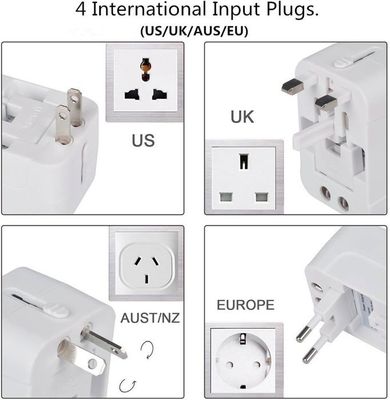 Adaptateur Prise Universelle, Adaptateur Voyage Universel Avec 2 USB C