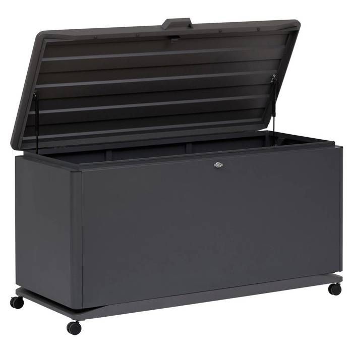 Coffre de rangement à roulettes ALUMIA - Capacité 920l - Aluminium ...