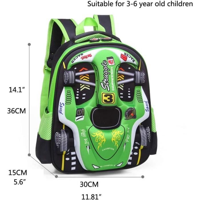Cartable De Maternelle tanche Avec Motif De Voitures De Course 3D
