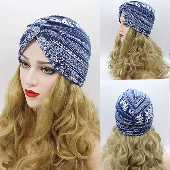 Bonnet Chimio  Femme - Style Turban - Coton - Alicia Ivoire