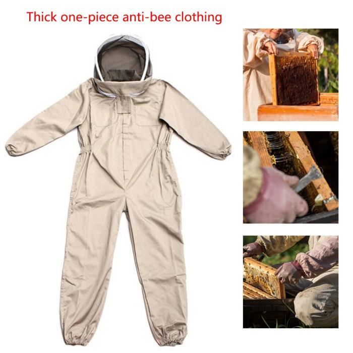 Combinaison Apiculture Aérée Anti-Piqûres – Combinaison Abeilles Respirante Avec Voile Amovible, Poignets Élastiques, Pour Débutants & Pros (Tailles L à XXL)