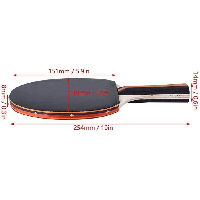 Set De Tennis De Table – 2 Raquettes Bois/caoutchouc, 3 Balles, 1 Sac De Rangement, Pour Débutants, écoles, Loisirs Intérieur/extérieur