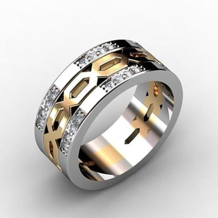 Couleur OR taille 6 bague homme cadeau homme bijoux homme chevaliere hommebague homme acier inoxydable Bagues Achat Vente bracelet gourmette couleur OR taille 6 bague homm Mixte Acier Neuf Cd