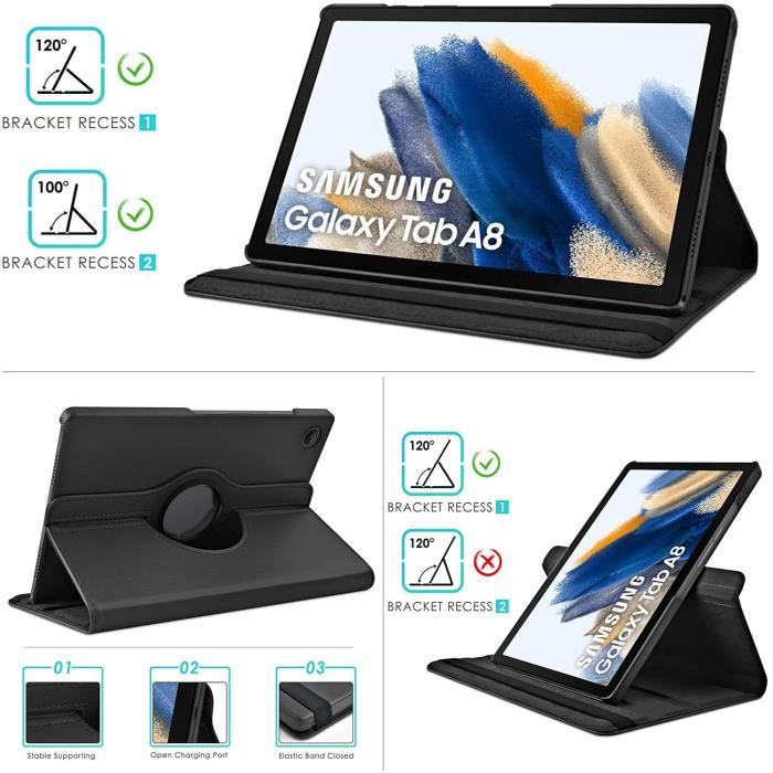 Protection Tablette Samsung Galaxy TAB A8 10.5Pouce 2022 ( SM-X200) Etui  housse de Protection avec 1 verre trempé , Noir AURSTORE - Cdiscount  Informatique