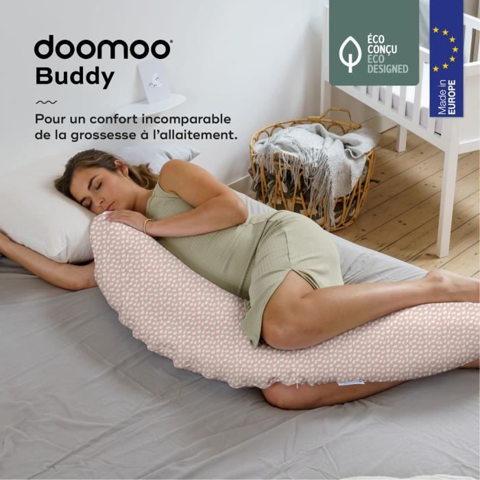 BABYMOOV Coussin de maternité Doomoo Buddy, un confort unique de la  grossesse à l'allaitement, cloudy pink - Cdiscount Puériculture & Eveil bébé