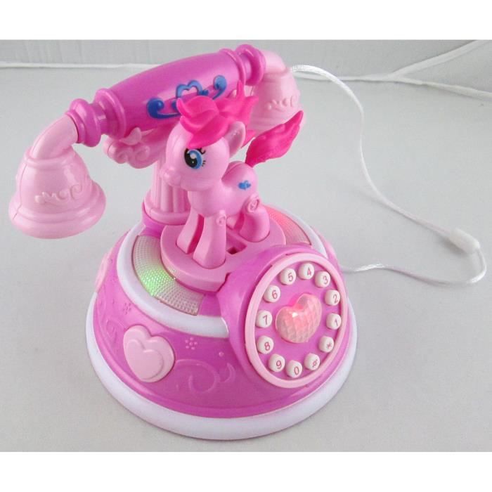 Zunishaone Play Play Telephone Jouet : Téléphone De Jeu De Rôle Avec Fil Long, Jouet D'interphone | Jouer à L'appel Jouet Pour, Filles, écouteurs De Jouet à Bouton Réel