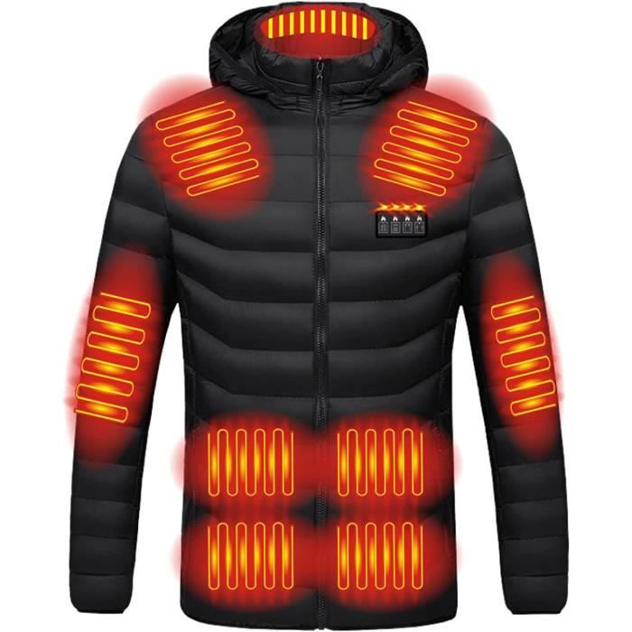 Veste chauffante avec batterie, manteau chauffant électrique à