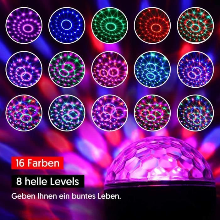 Disco Ball Led Disco Lampe Disco avec 15 formes d'éclairage