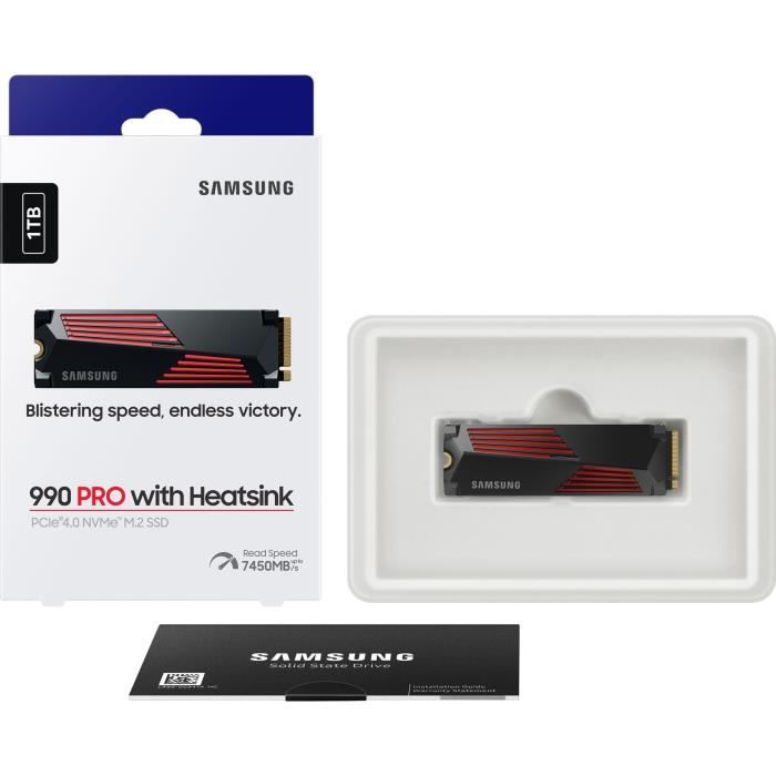 SSD 990 PRO - 4 To avec Dissipateur (MZ-V9P4T0GW)
