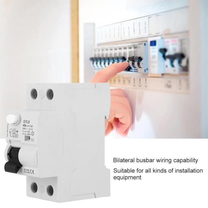 Disjoncteur Différentiel GYL9 2P 63A 300mA 230V – Protection Fiable Contre Les Fuites Électriques Pour Maison, Industrie Et Commerce