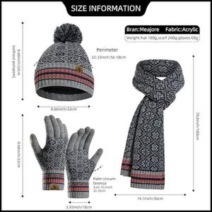 Packs Bonnet - Écharpe Et Gants Femme 3En1 - Ensemble Hiver